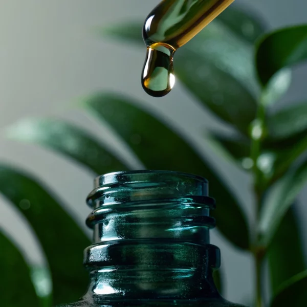 Glass Dropper Bottle with Liquid Droplet 1