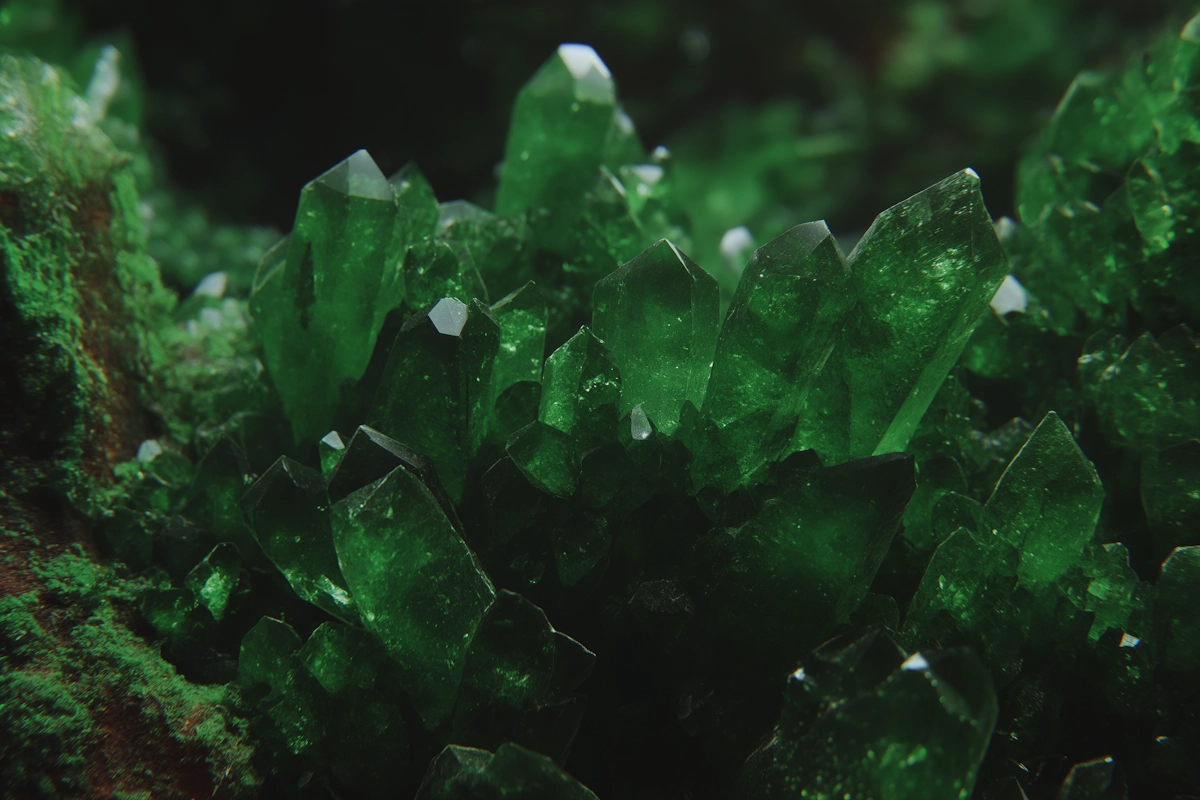 Vibrant Green Crystals